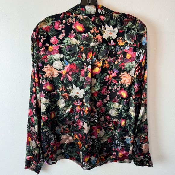 Alice + Olivia Floral Silk Viscose Blouse Button Down NWT - Picture 7 of 10